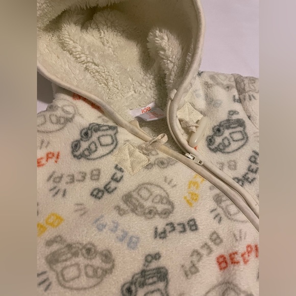 Baby Winter Hooded Romper Fleece Snowsuit Joe Fresh Cream Unisex 6-12 months - Picture 5 of 9